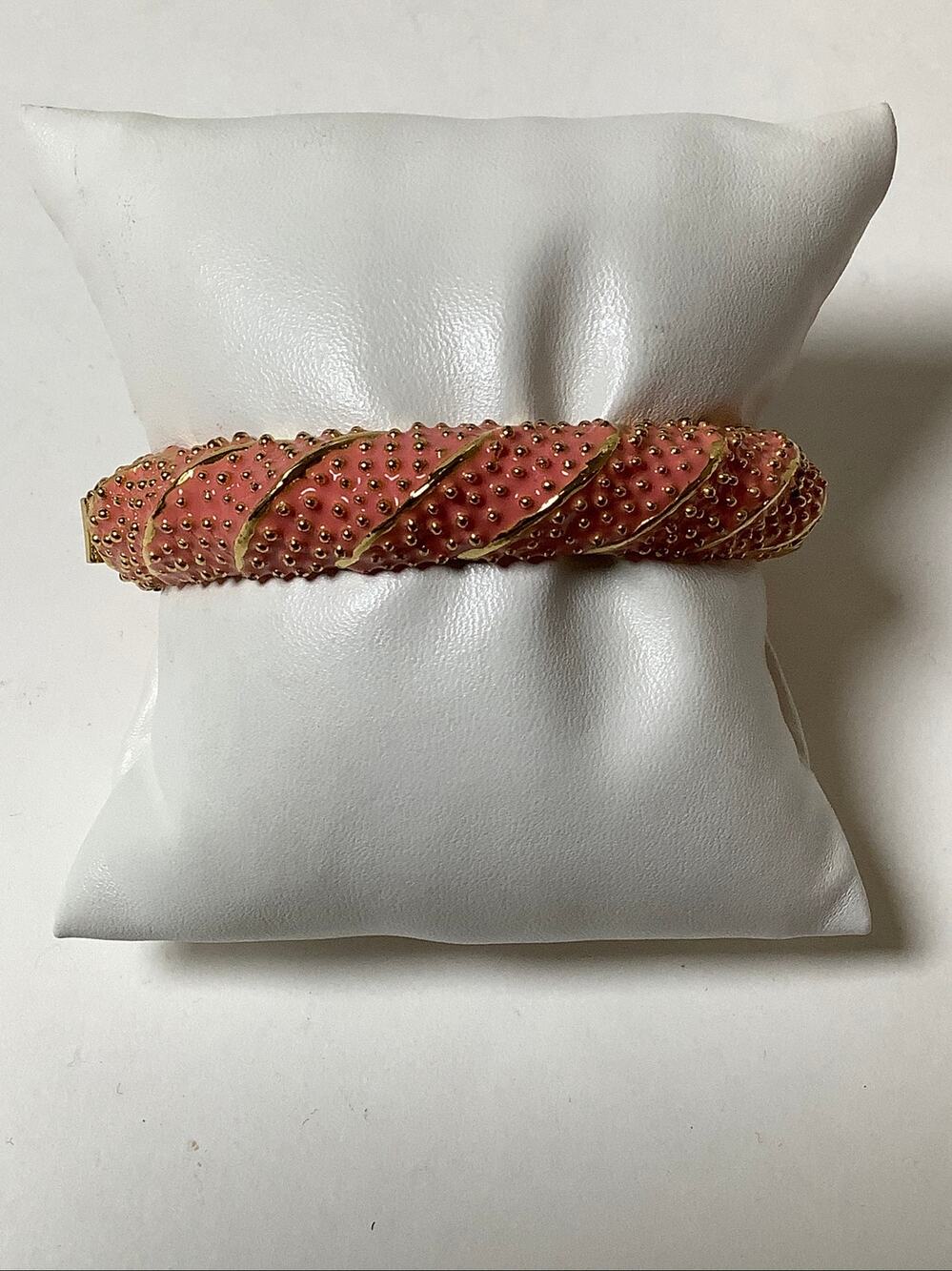 Lilly Pulitzer Pink & Gold-Tone Enamel Sea Urchin Bangle Bracelet C32-20